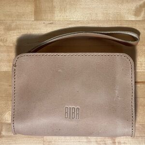 Biba Spanish Leather Zip Clutch